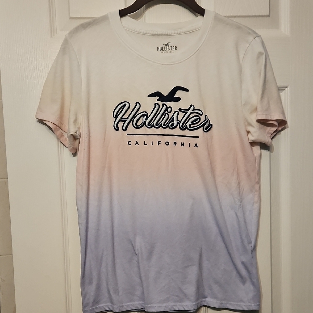 Hollister Ombre Tee with Pink and Blue
